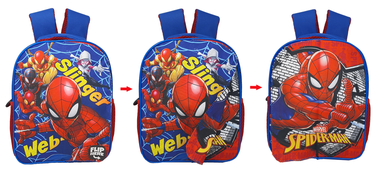 Zaino Asilo Spiderman MARVEL con Pattina Magnetica Intercambiabile Borsa Scuola Tempo Libero - 1029p5626t2