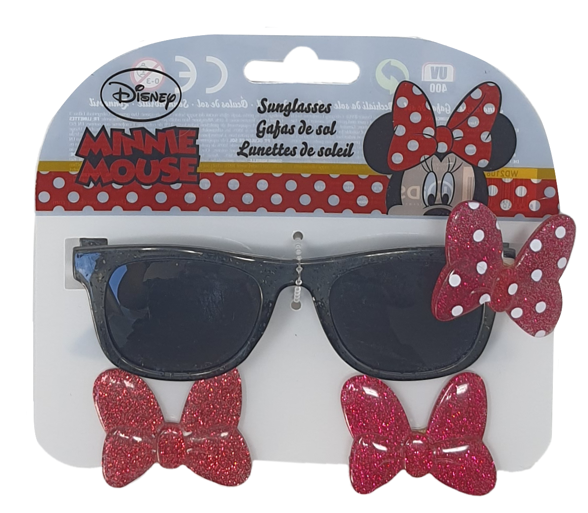 Occhiali da Sole Minnie Mouse DISNEY con 3 Charm Intercambiabili - Wd21063