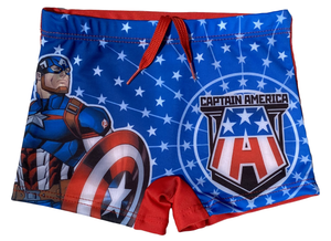 Costume Mare Capitan America MARVEL Avengers Parigamba Pantaloncino Bambino - Ave0405rosso