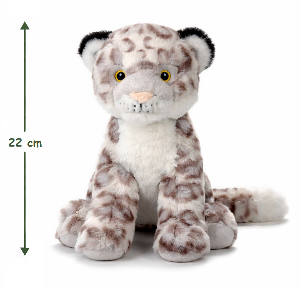 Peluche Leopardo Delle Nevi Grs Cm. 25 Plastica Reciclata Lelly - 800066