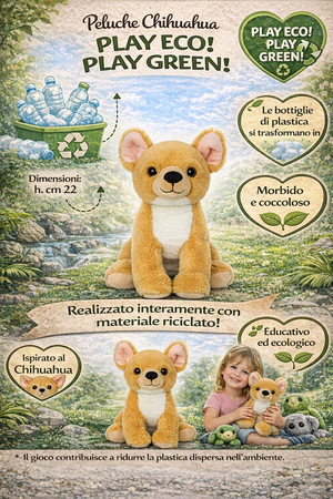 Peluche Chiwawa Grs Cm. 25 Plastica Reciclata Lelly - 800210