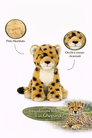 Peluche Ghepardo Grs Cm. 25 Plastica Reciclata Lelly - 800064