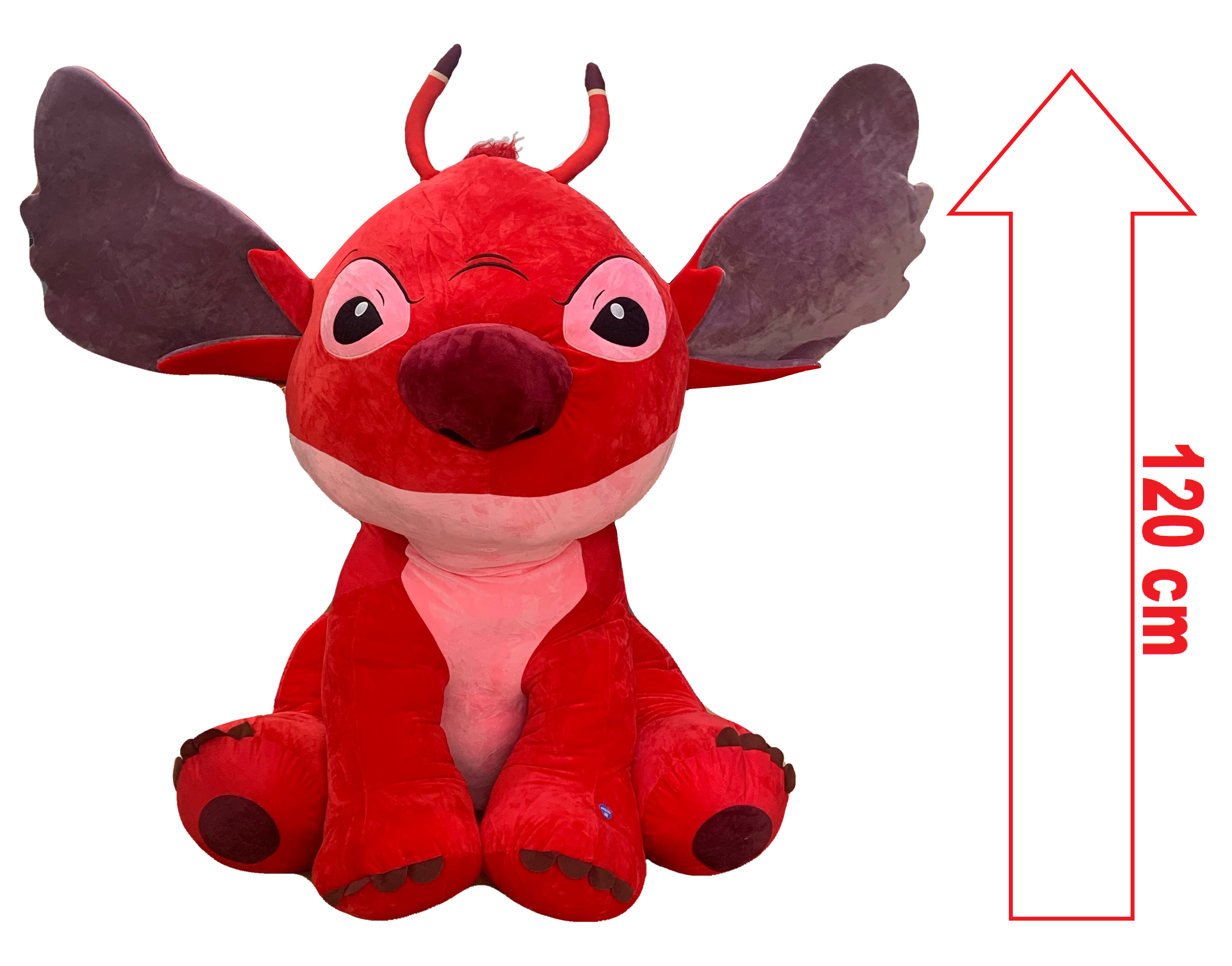 Peluche Gigante Leroy con Suono DISNEY Stitch Rosso Pupazzo Cm. 120 - 260004733