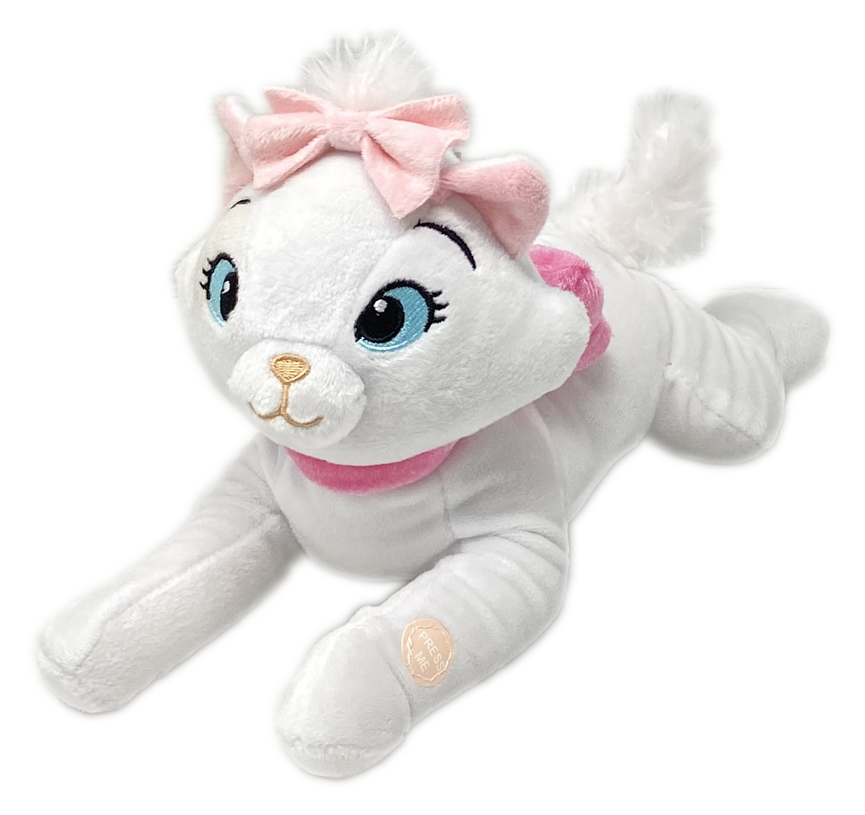 Peluche Marie Aristogatti DISNEY Minou Sdraiata con Suono 30 CM - 9273-4