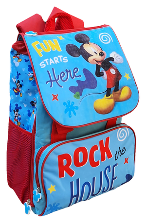 Zaino Mickey Mouse DISNEY Topolino Pippo Paperino Pluto Estensibile Scuola Elementare Cm. 40x29x27 - Mic0807