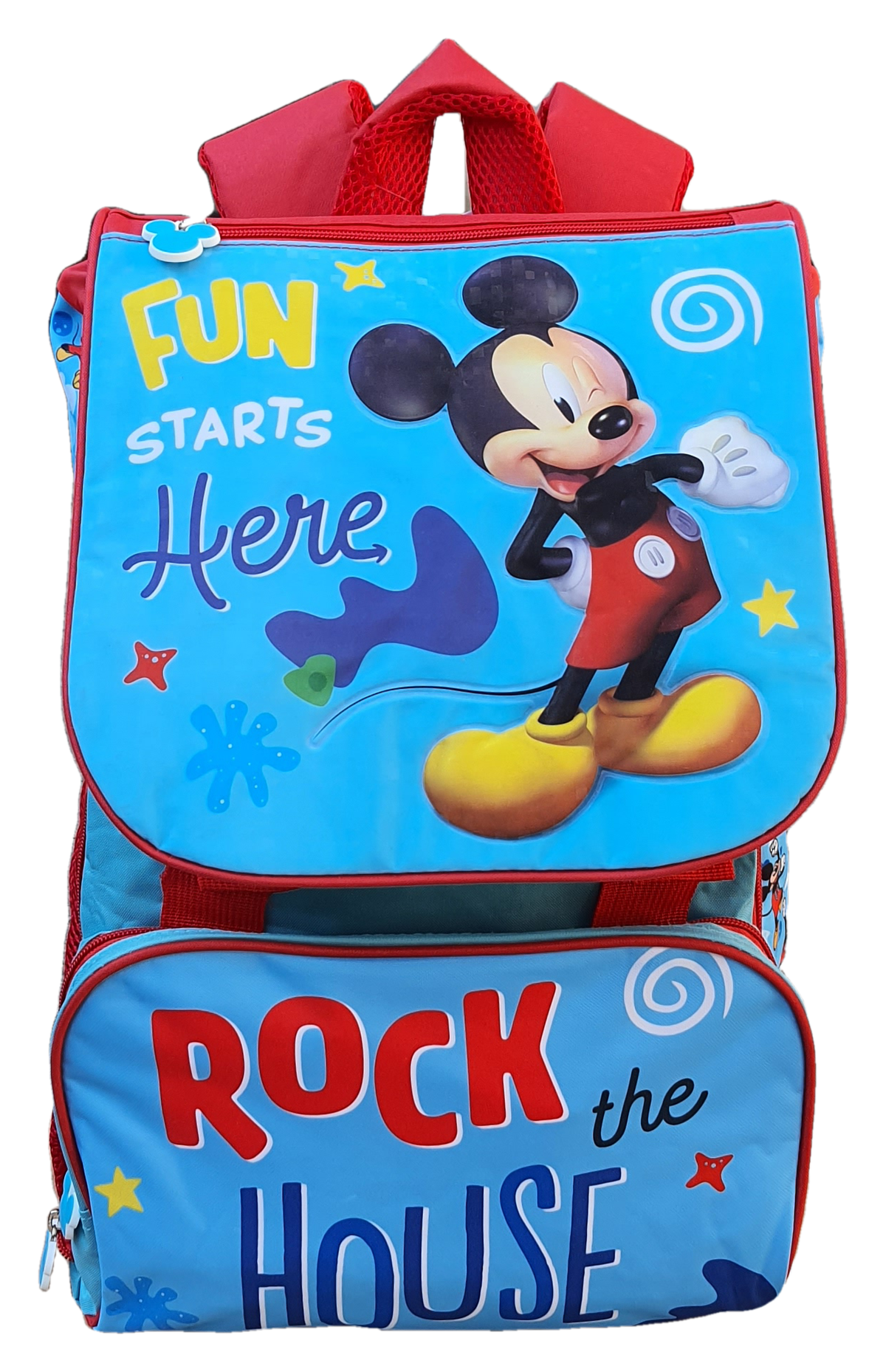 Zaino Mickey Mouse DISNEY Topolino Pippo Paperino Pluto Estensibile Scuola Elementare Cm. 40x29x27 - Mic0807