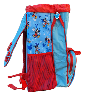 Zaino + Astuccio 3 Zip Mickey Mouse DISNEY Topolino Estensibile Scuola Elementare Colori Giotto