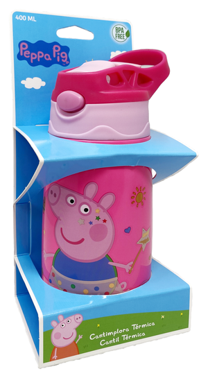 Borraccia Termica con Beccuccio Peppa Pig 450 Ml Apertura Automatica - Pp17062
