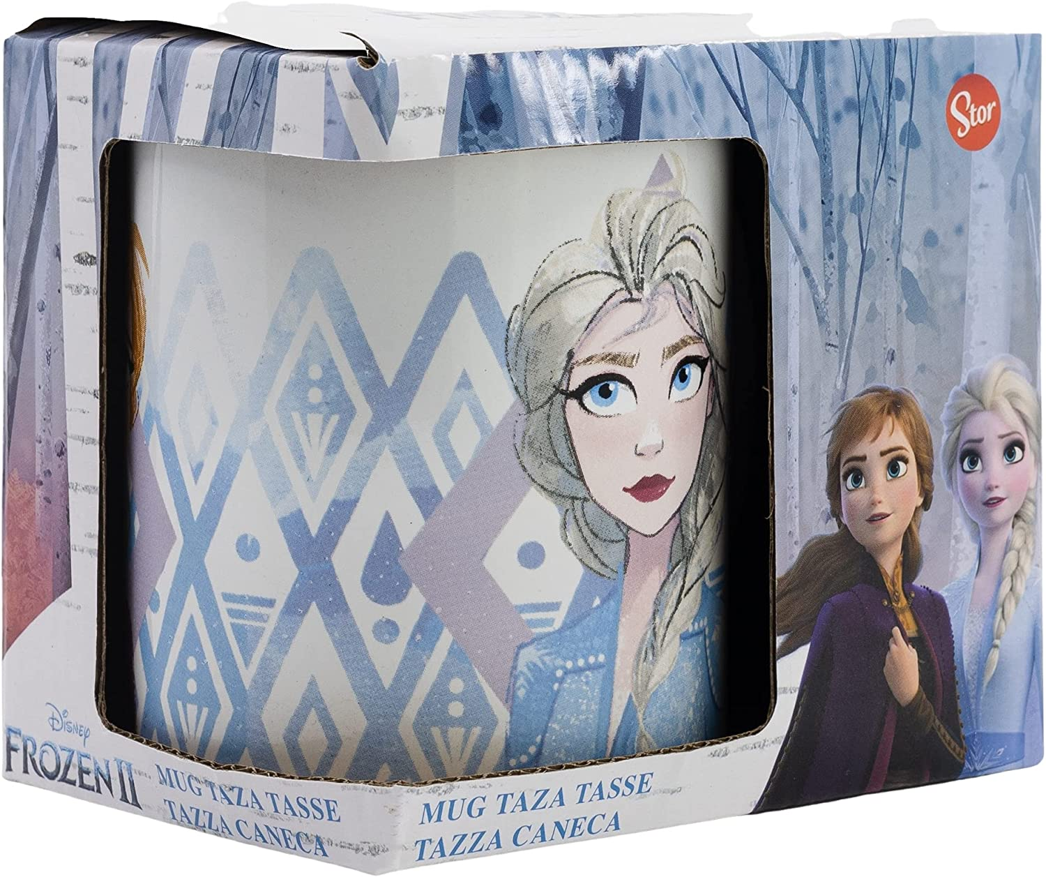 Tazza Mug Frozen Ii DISNEY Elsa Anna in Ceramica 325 Ml in Confezione - Stt88084