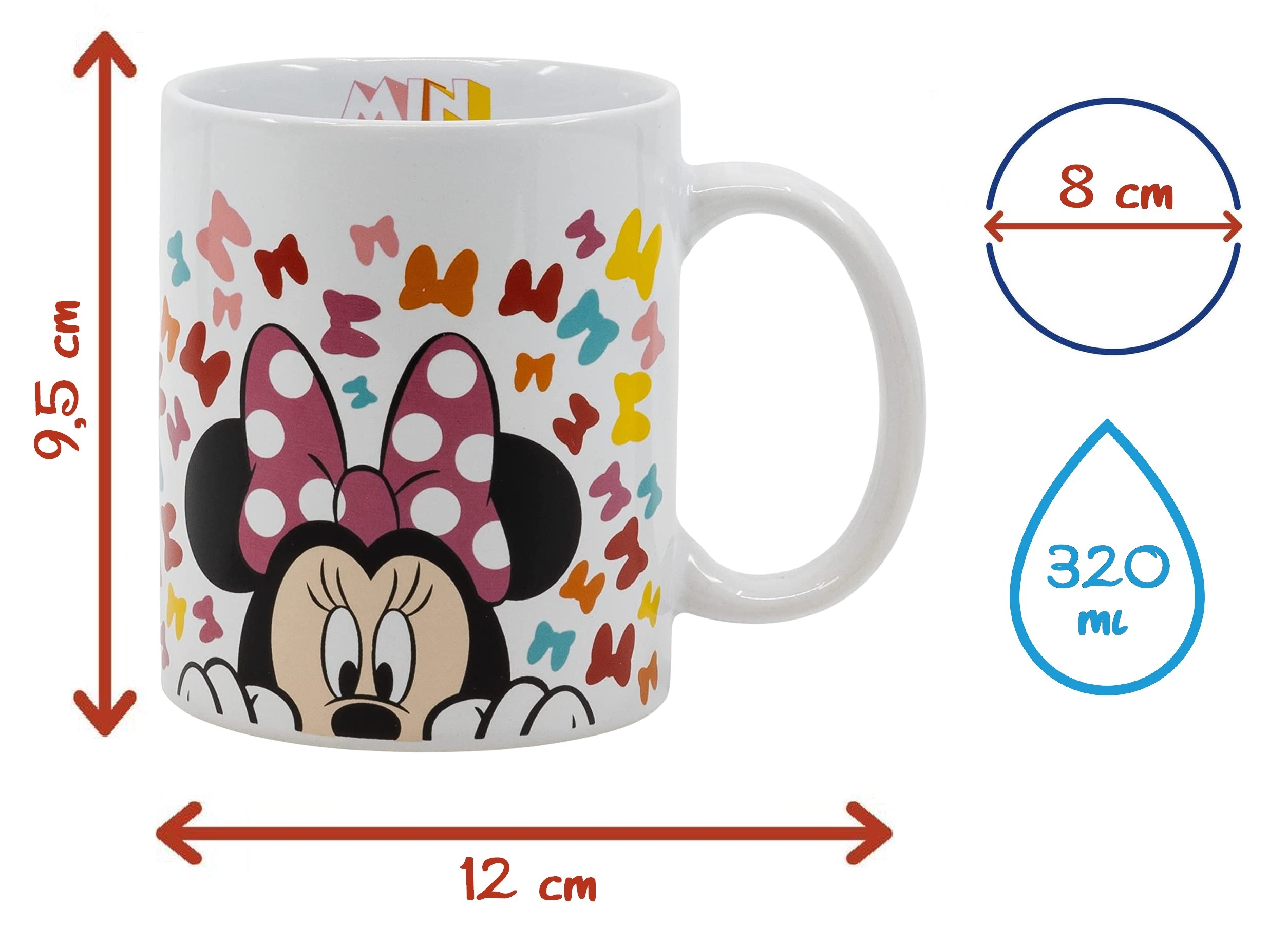 Tazza Mug Minnie Mouse DISNEY in Ceramica 325 Ml in Confezione - Stt88104