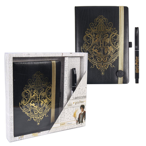 Set Block Notes + Penna Harry Potter Hogwarts Diario Appunti Confezione Regalo - 3337