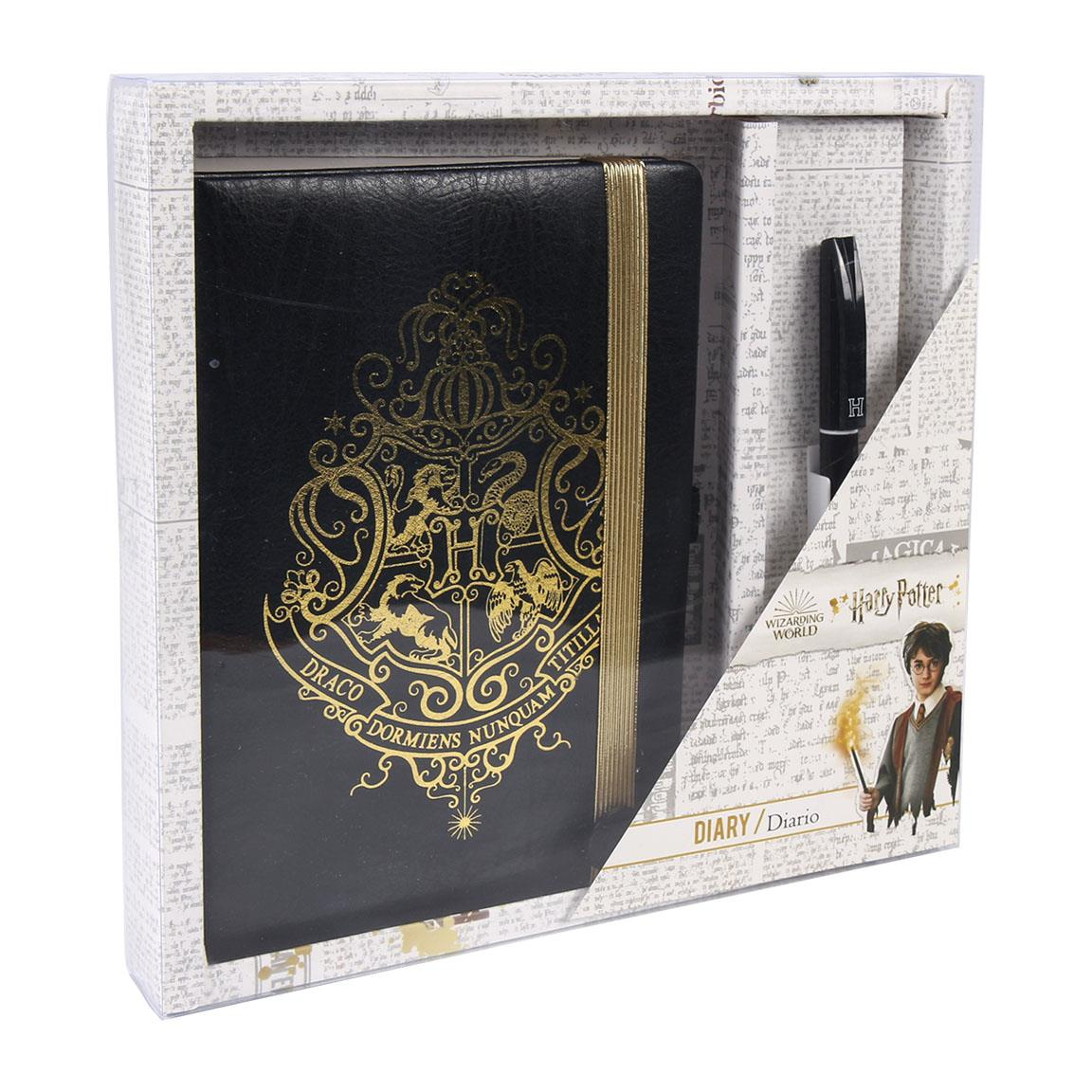 Set Block Notes + Penna Harry Potter Hogwarts Diario Appunti Confezione Regalo - 3337