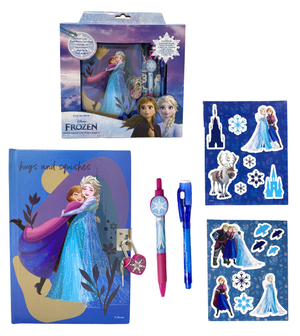 Diario Segreto con Lucchetto Frozen Ii DISNEY Elsa Anna + Accessori in Confezione Regalo - Fr0822