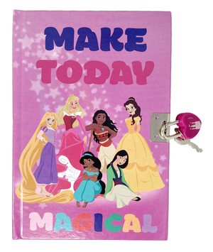 Diario Segreto con Lucchetto Principesse DISNEY + Accessori in Confezione Regalo - Pr0822