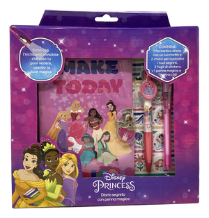Diario Segreto con Lucchetto Principesse DISNEY + Accessori in Confezione Regalo - Pr0822