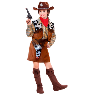 Costume Vestito Abito Travestimento Carnevale Halloween Cosplay Bambina Cowgirl - 3676