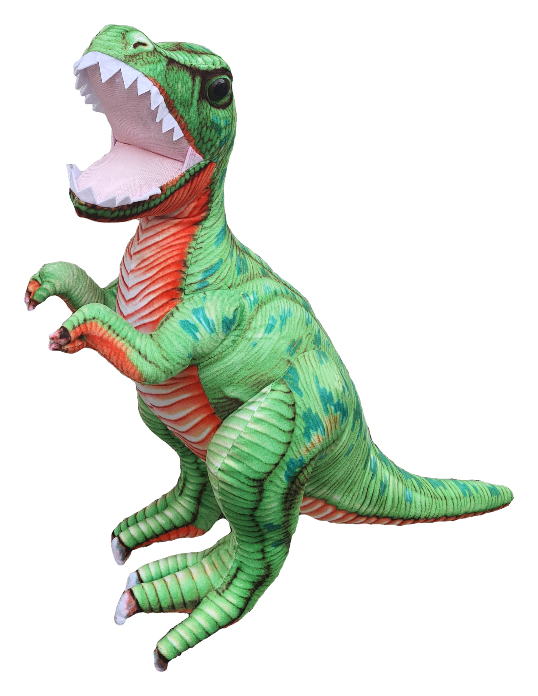 Peluche Velociraptor Dinosauro Verde Pupazzo Cm. 35 - Pts09857/35