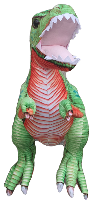 Peluche Velociraptor Dinosauro Verde Pupazzo Cm. 35 - Pts09857/35