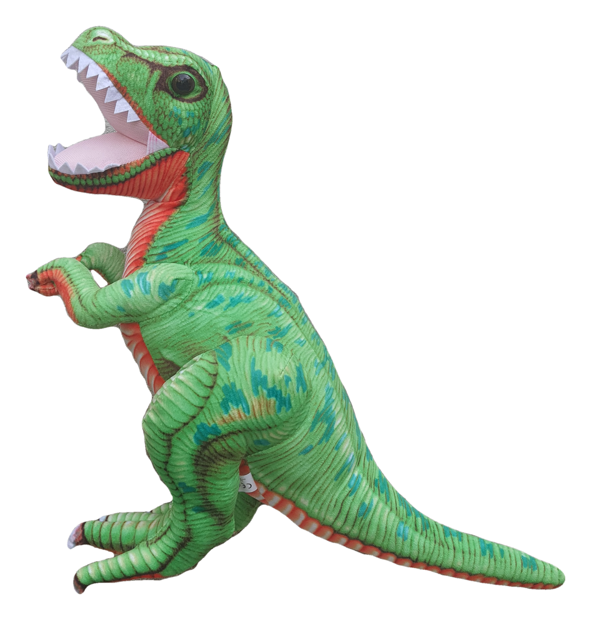 Peluche Velociraptor Dinosauro Verde Pupazzo Cm. 35 - Pts09857/35