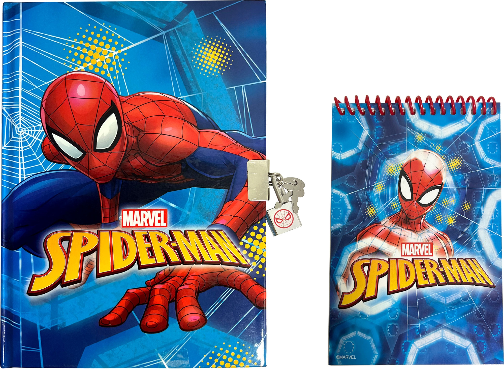 Diario Segreto Spiderman MARVEL con Accessori 13 Pezzi Cancelleria Stickers - Mv16071