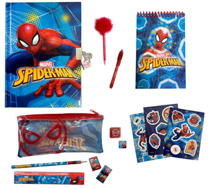 Diario Segreto Spiderman MARVEL con Accessori 13 Pezzi Cancelleria Stickers - Mv16071