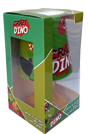 Luce Lampada Crazy Dino Dinosauri Comodino a Batterie Confezione Regalo - Kl10791