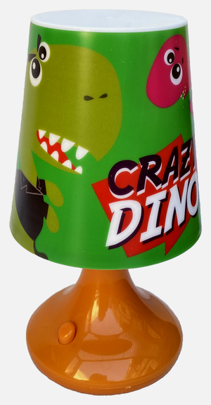 Luce Lampada Crazy Dino Dinosauri Comodino a Batterie Confezione Regalo - Kl10791