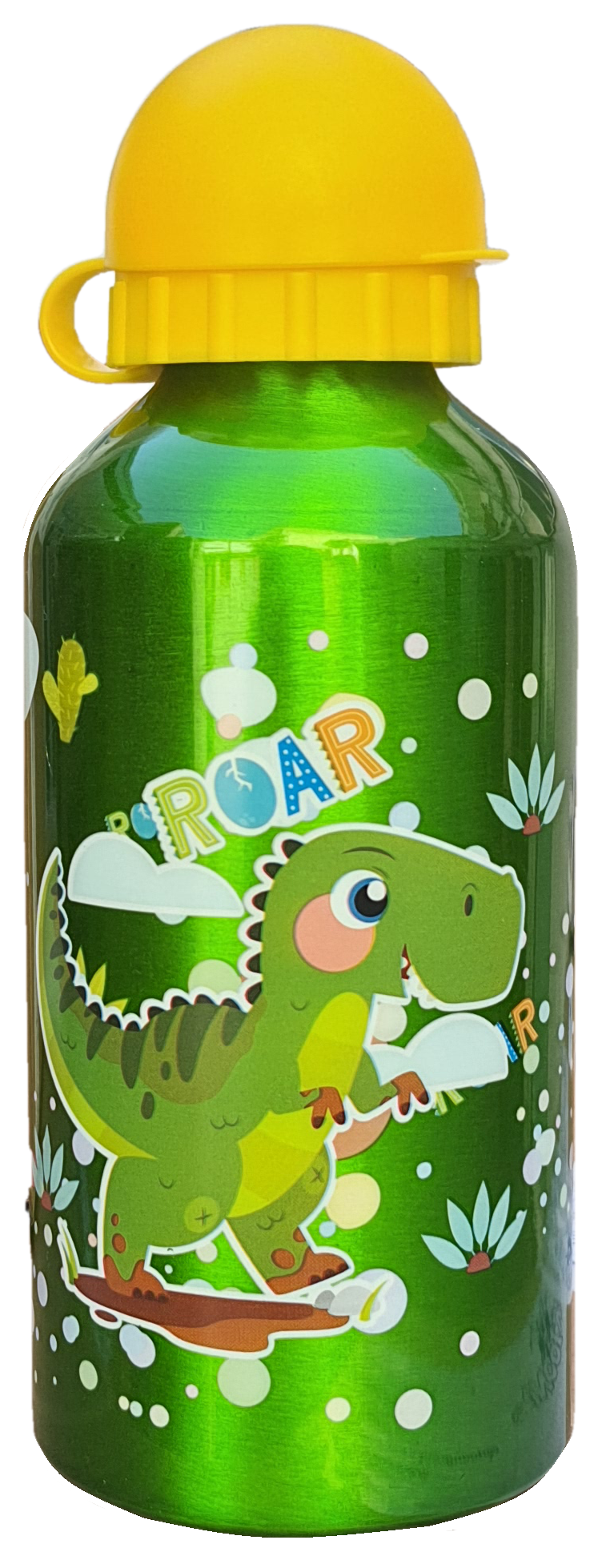 Borraccia in Alluminio Dinosauri Preistoria con Beccuccio e Coperchio 500 Ml - St07558