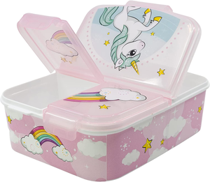 Portamerenda Multiscomparto Unicorno Porta Pranzo Scuola Tempo Libero - St09722