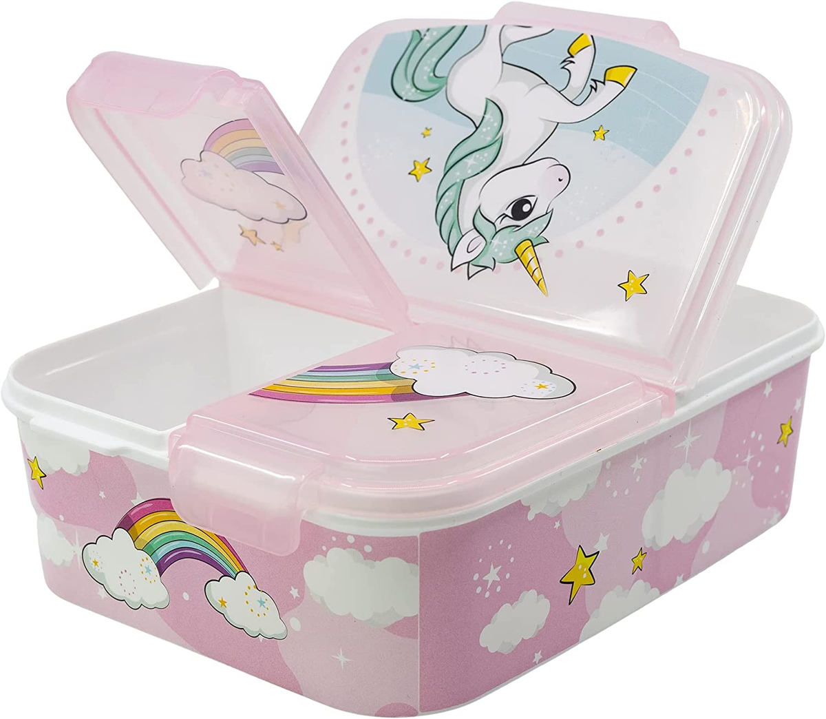 Portamerenda Multiscomparto Unicorno Porta Pranzo Scuola Tempo Libero - St09722