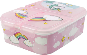 Portamerenda Multiscomparto Unicorno Porta Pranzo Scuola Tempo Libero - St09722