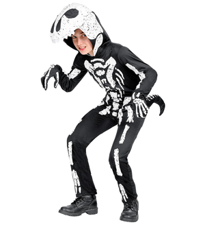 Costume Vestito Abito Travestimento Carnevale Halloween Scheletro T-Rex Bambino - 0190