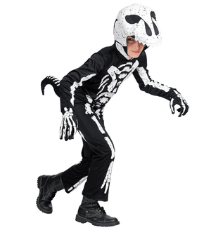 Costume Vestito Abito Travestimento Carnevale Halloween Scheletro T-Rex Bambino - 0190
