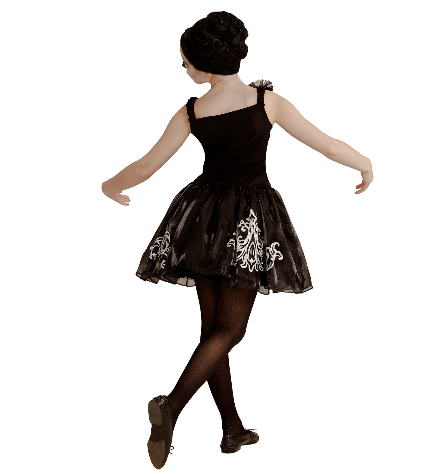 Costume Vestito Abito Travestimento Carnevale Halloween Bambina Skullerina Scheletro Ballerina - 0547