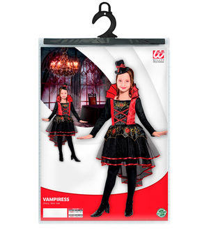 Costume Vestito Abito Travestimento Carnevale Halloween Bambina Vampiressa - 0749