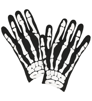 Vestito Carnevale + Accessori Scheletro Vestito Calze e Guanti da Scheletro Travestimento Halloween 8/10 Anni