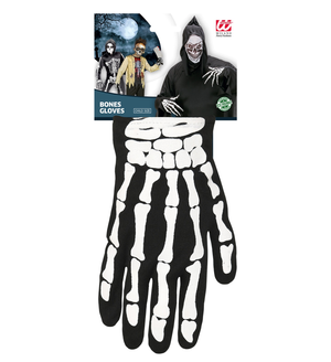 Vestito Carnevale + Accessori Scheletro Vestito Calze e Guanti da Scheletro Travestimento Halloween 5/7 Anni