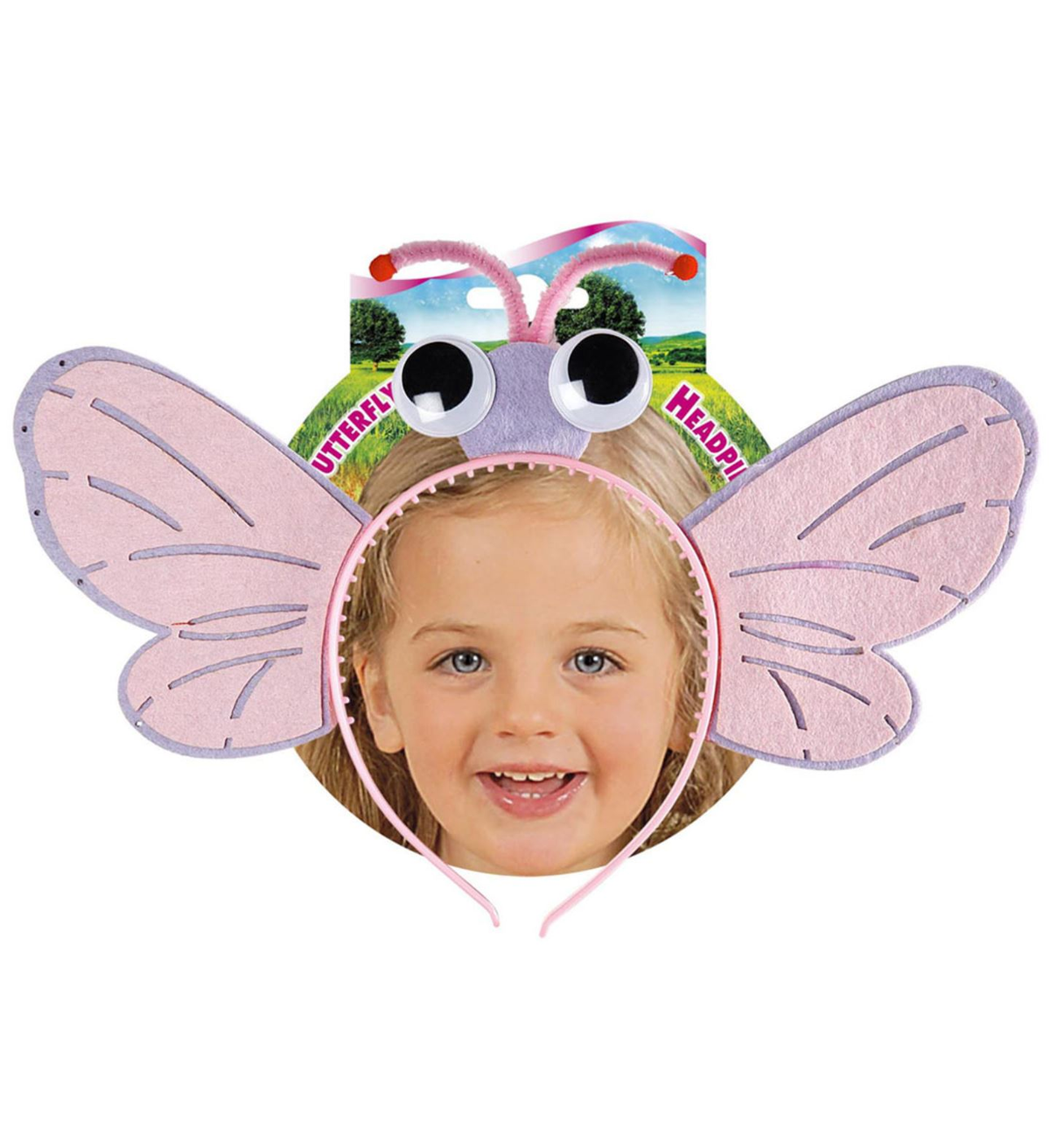 Cerchietto con Applicazioni Farfalla Accessori Travestimento Carnevale - 8208f