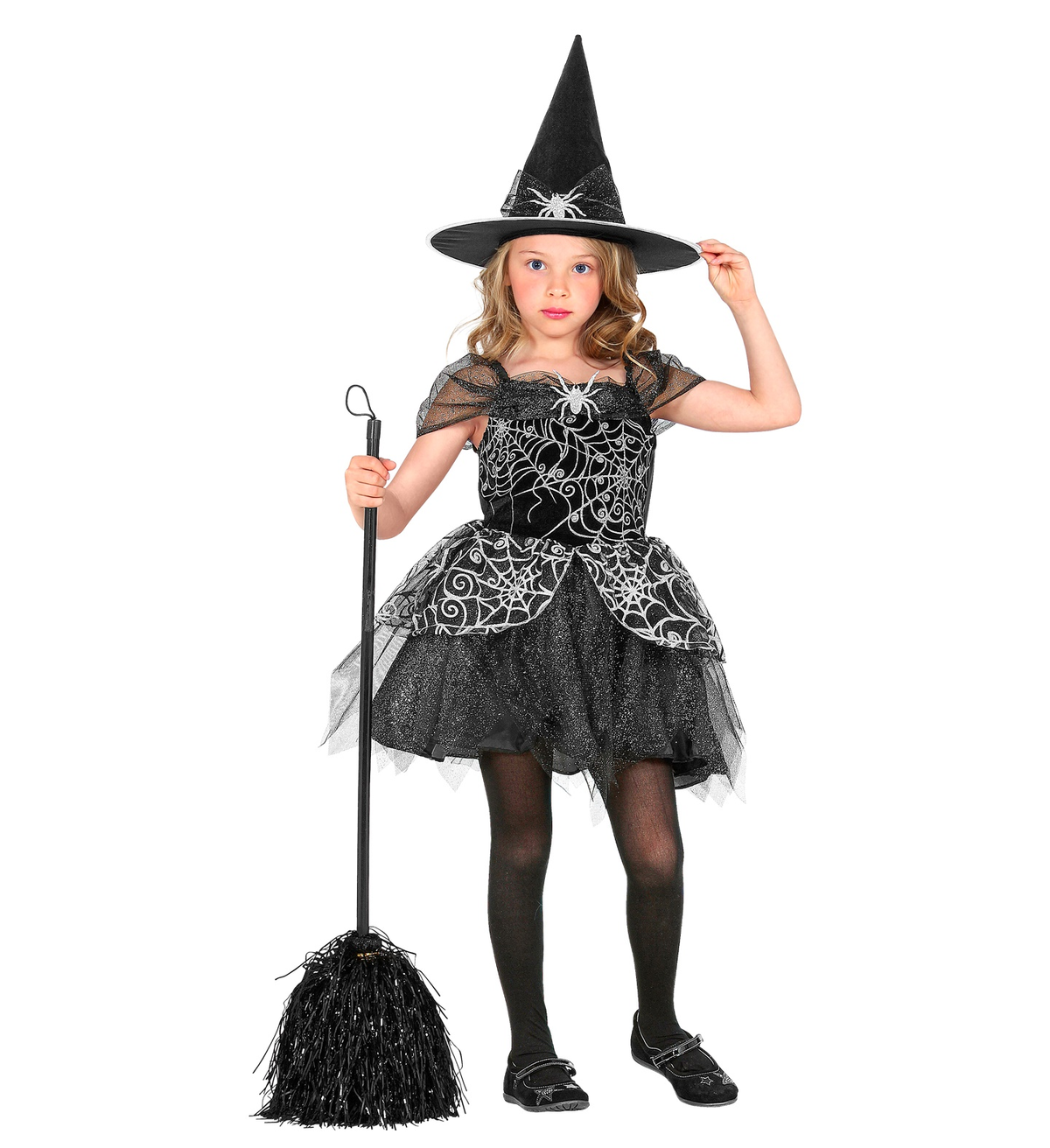 Costume Vestito Abito Travestimento Carnevale Halloween Witch Strega Bambina - 9734