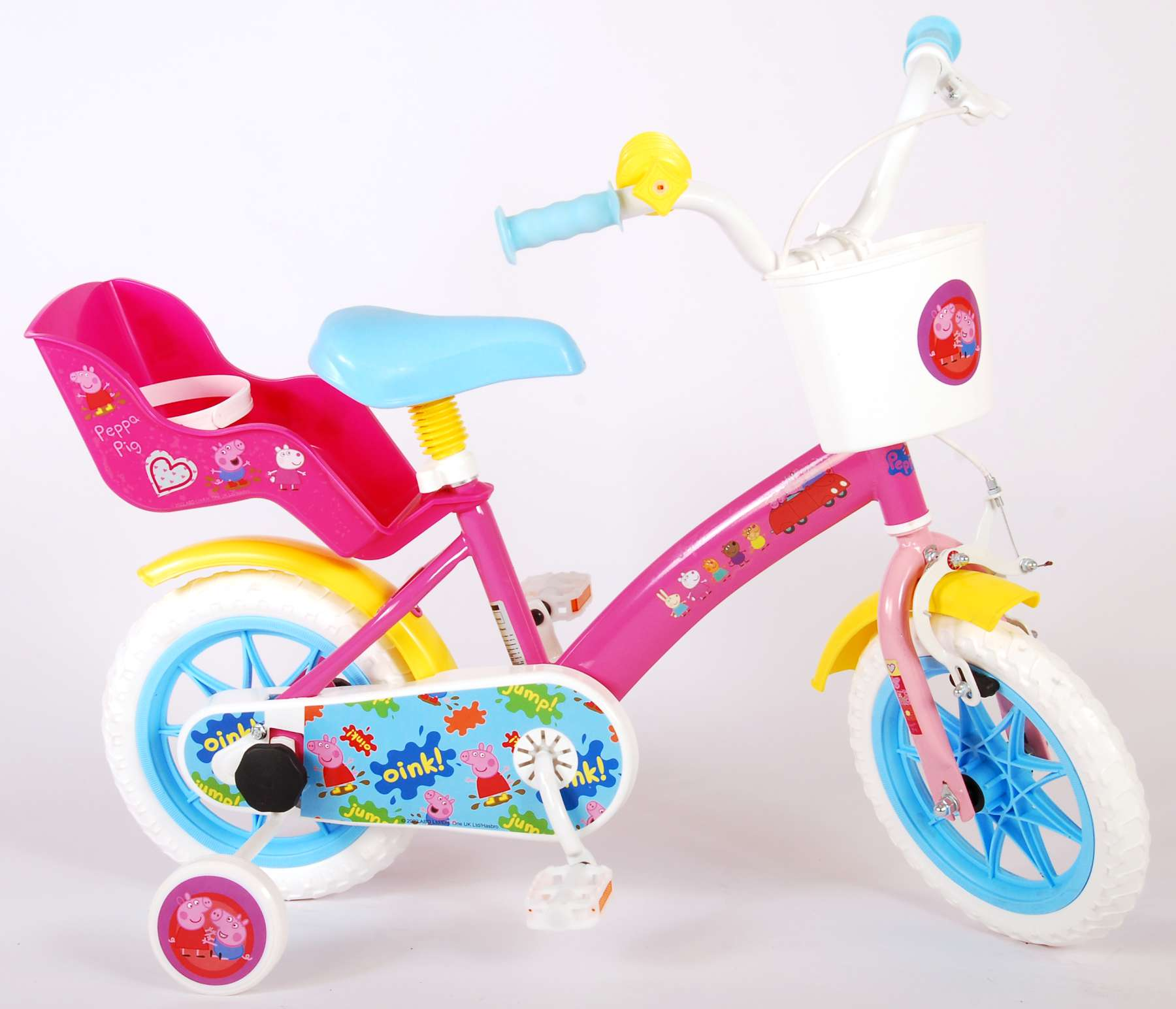Bicicletta Peppa Pig 12" Età 3/4 Anni con Rotelle - 34593