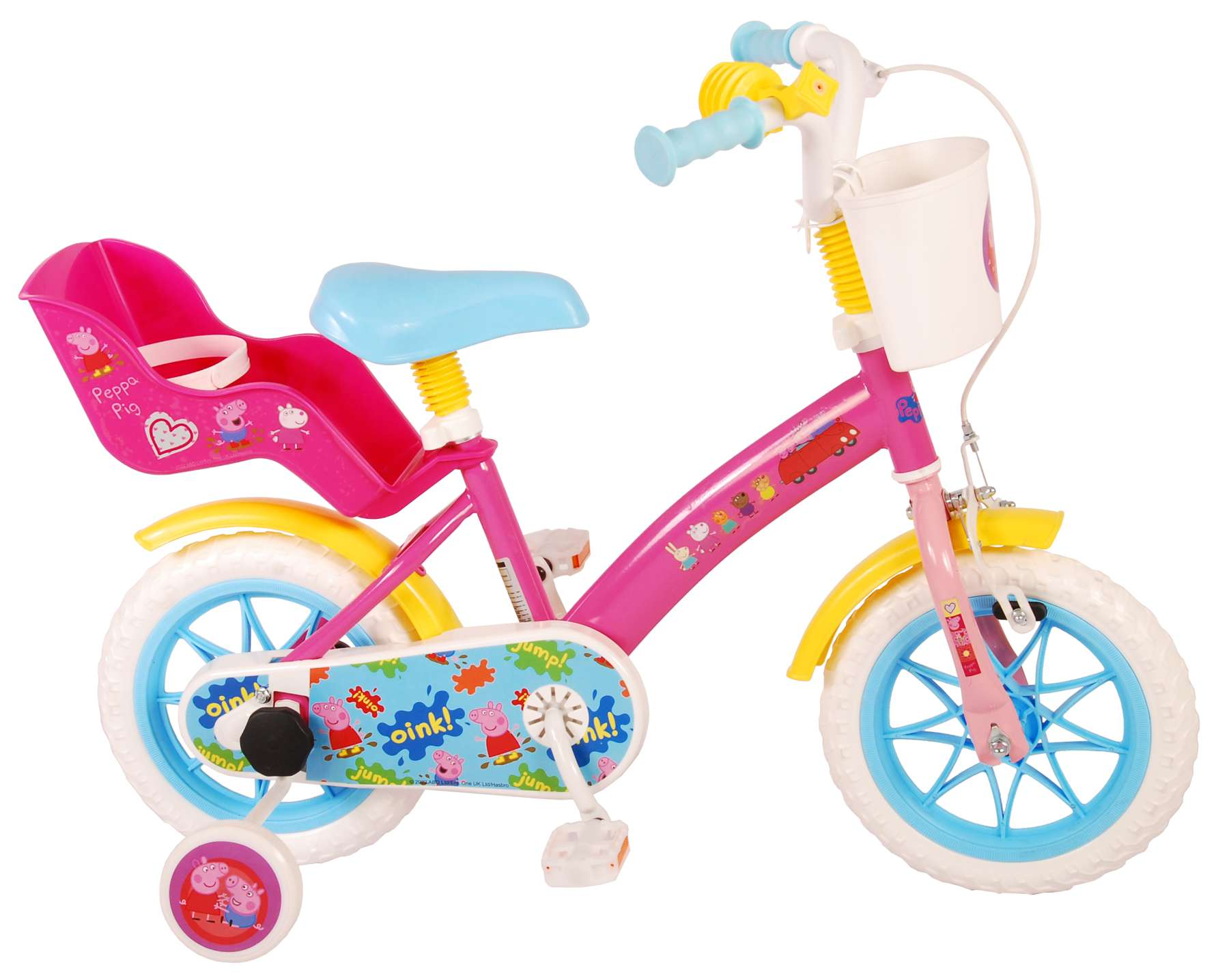 Bicicletta Peppa Pig 12" Età 3/4 Anni con Rotelle - 34593