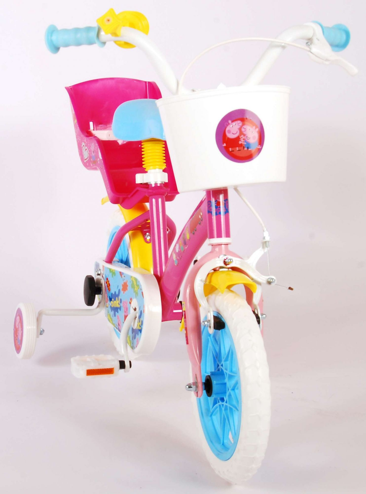 Bicicletta Peppa Pig 12" Età 3/4 Anni con Rotelle - 34593