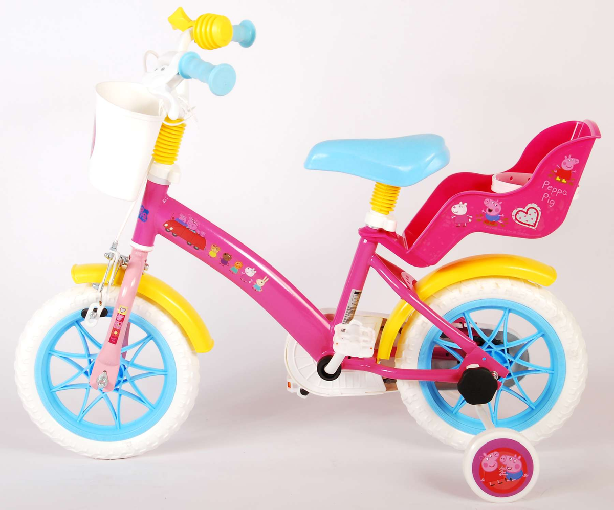 Bicicletta Peppa Pig 12" Età 3/4 Anni con Rotelle - 34593