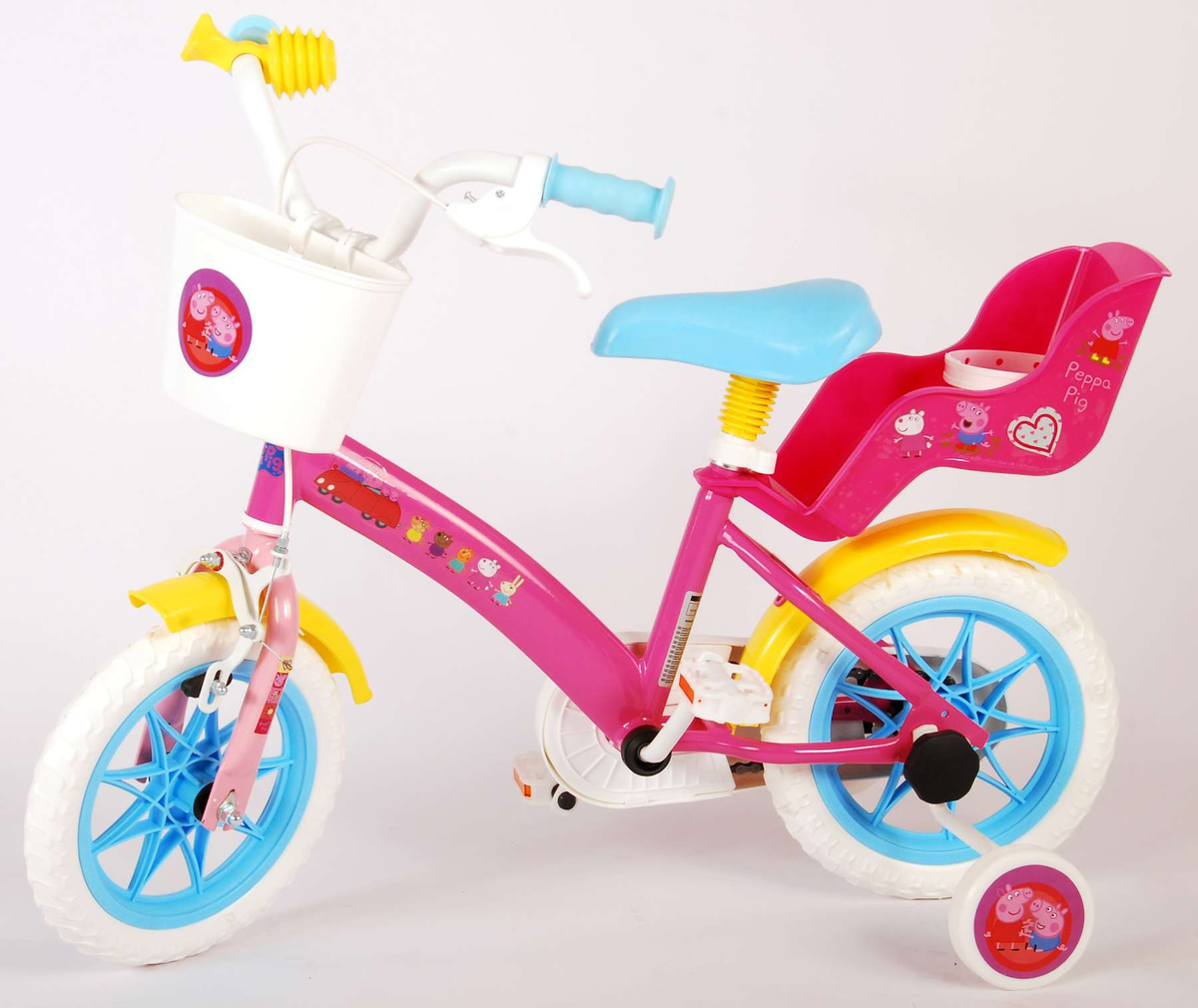 Bicicletta Peppa Pig 12" Età 3/4 Anni con Rotelle - 34593
