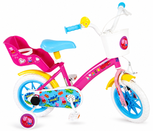 Bicicletta Peppa Pig 12" Età 3/4 Anni con Rotelle - 34593