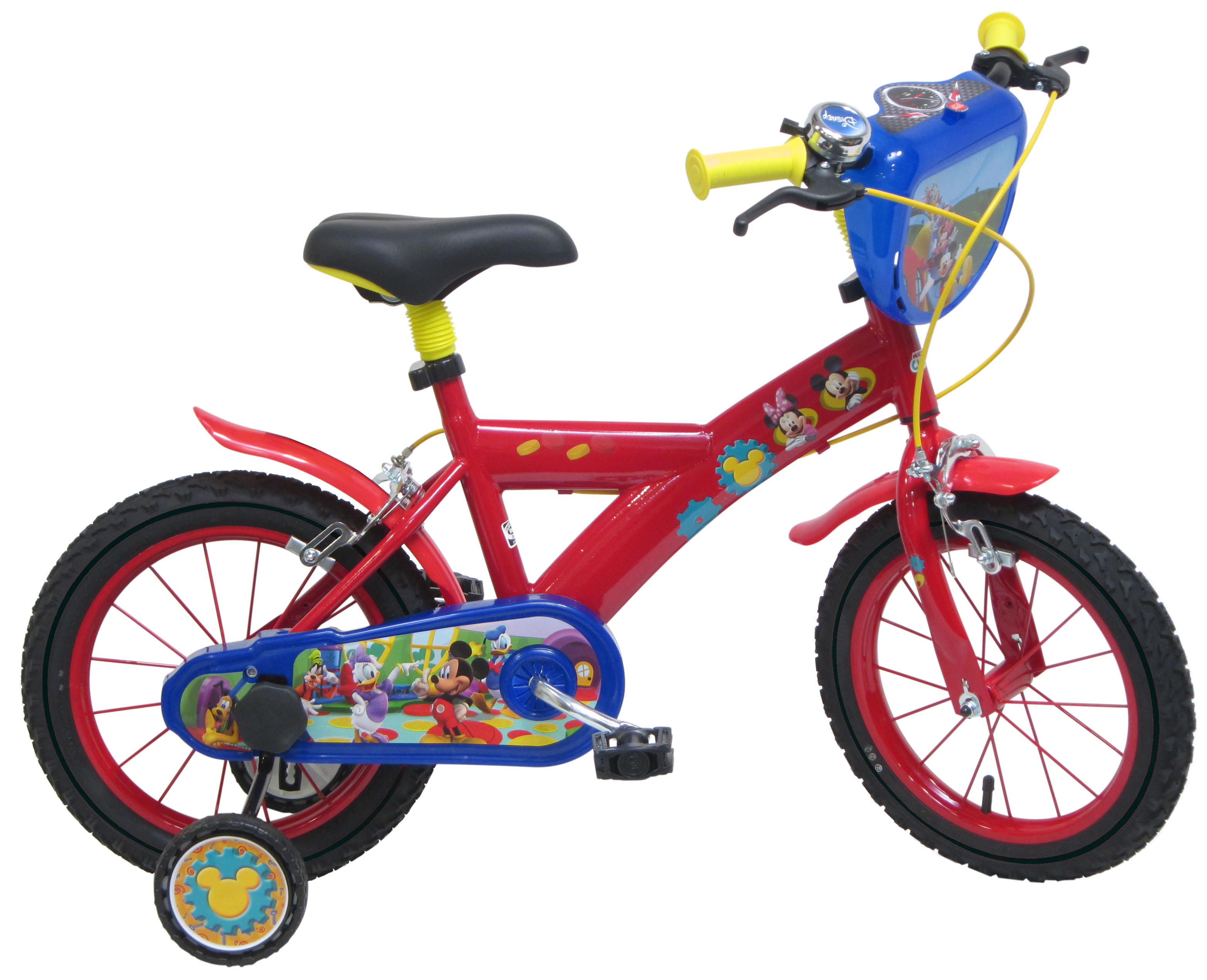 Bicicletta Mickey&friends DISNEY Topolino 14" Età 3/5 Anni con Rotelle - 34596