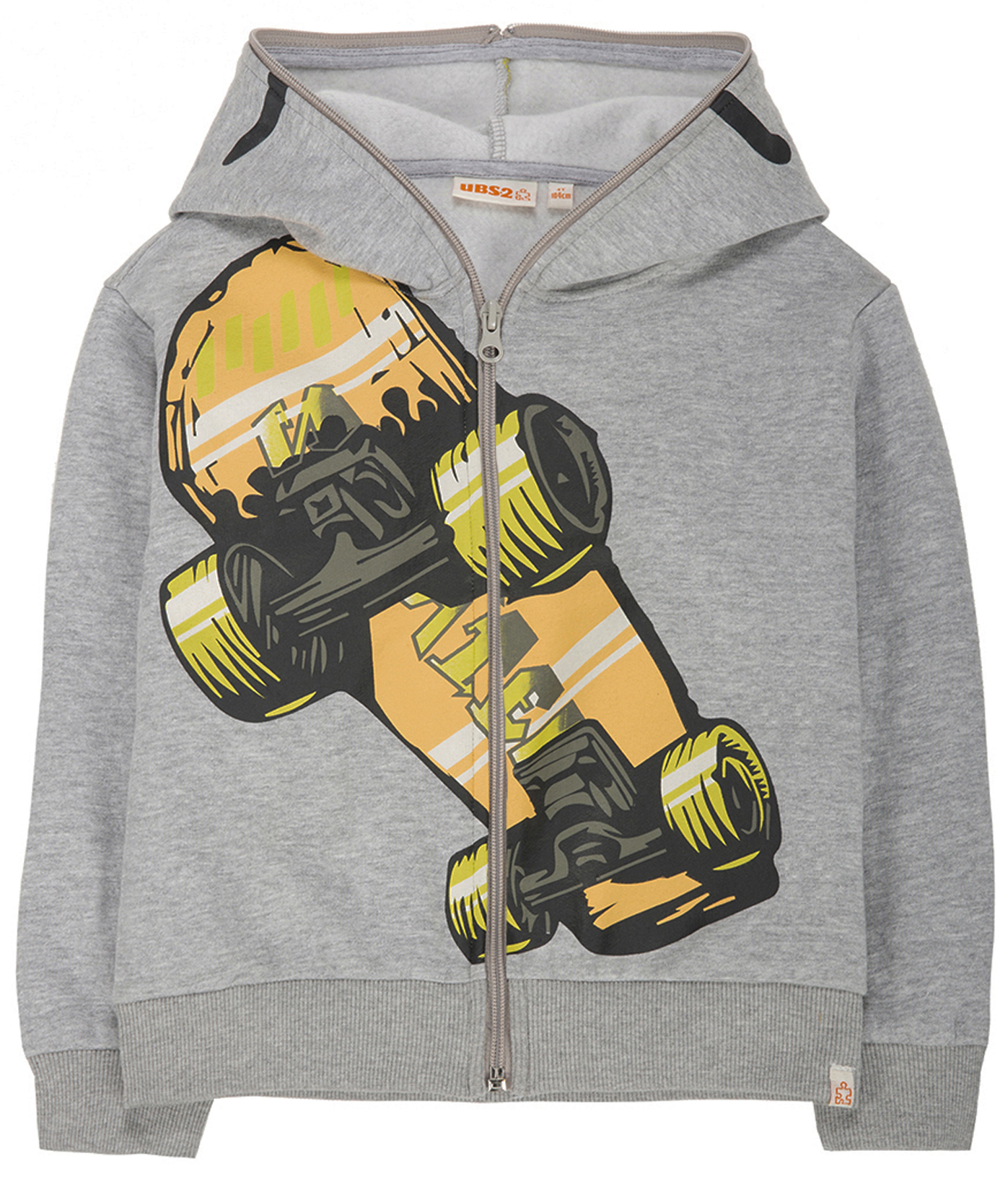 Felpa con Zip e Cappuccio Bambino Ragazzo Ubs2 90%co 10%vi - H229449