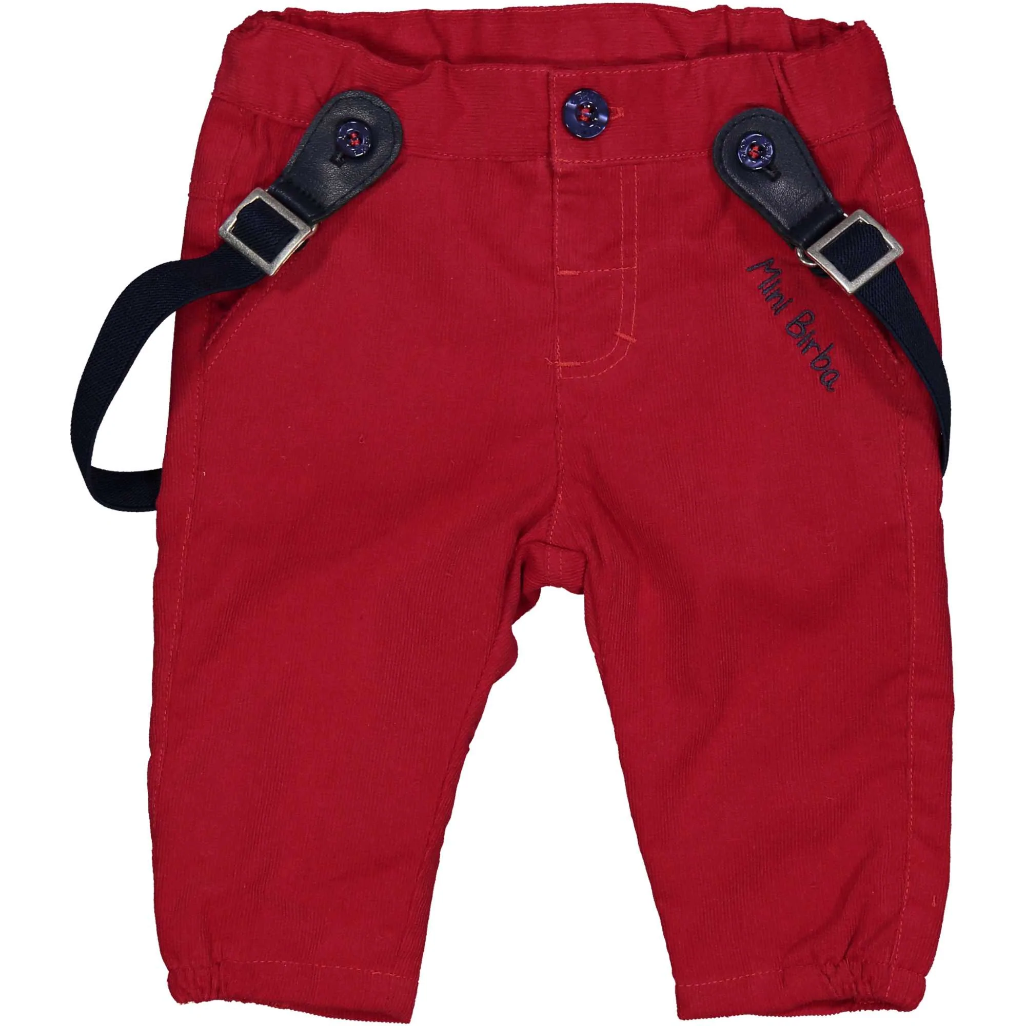 Pantalone Lungo in Velluto con Bretelle Neonato Bambino Mauli 100% Co - 52016.00.56o