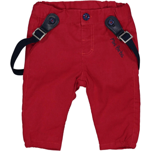 Pantalone Lungo in Velluto con Bretelle Neonato Bambino Mauli 100% Co - 52016.00.56o