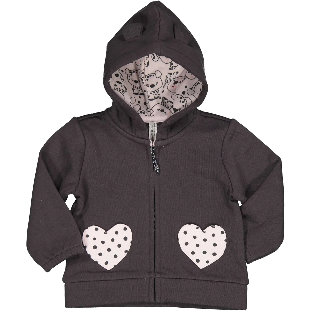 Felpa con Zip e Cappuccio Maglietta Mauli Neonata 100%co - 56808.00.44d